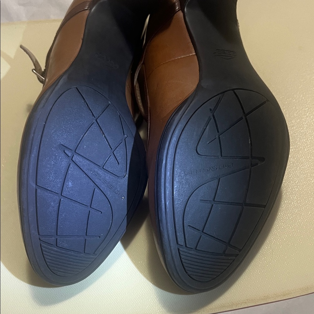 Abel Vella Braided T-Strap Block Heels Like New Condition size 7M - Picture 4 of 11